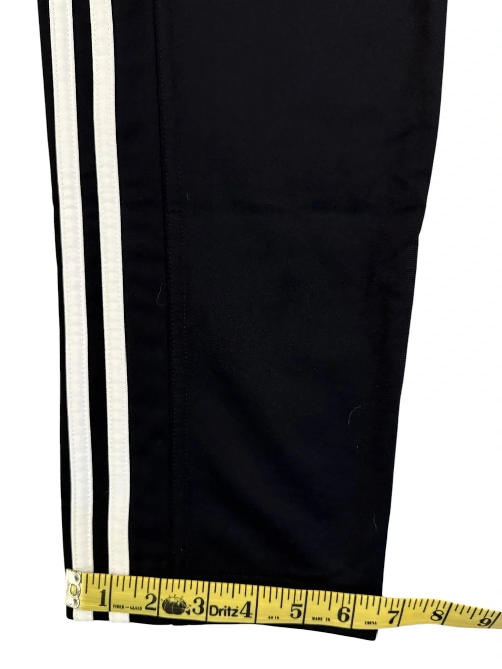 Adidas Tiro Track Pants Black 3 Stripe Ankle Zip Joggers Mens Medium